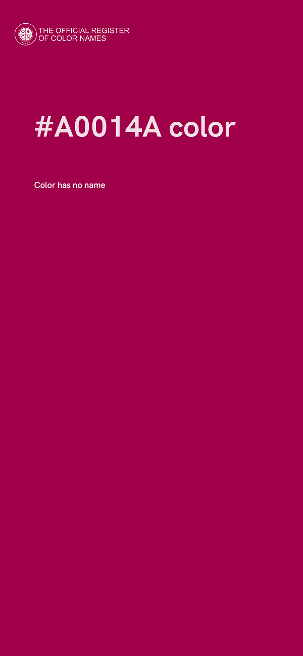 #A0014A color image