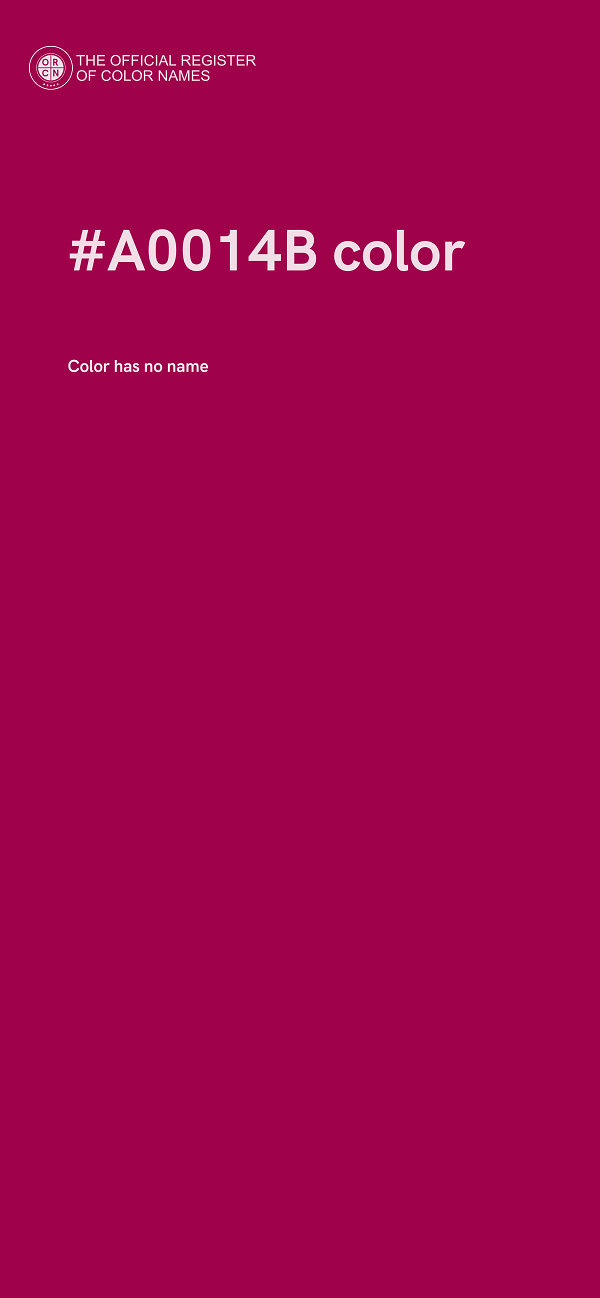 #A0014B color image