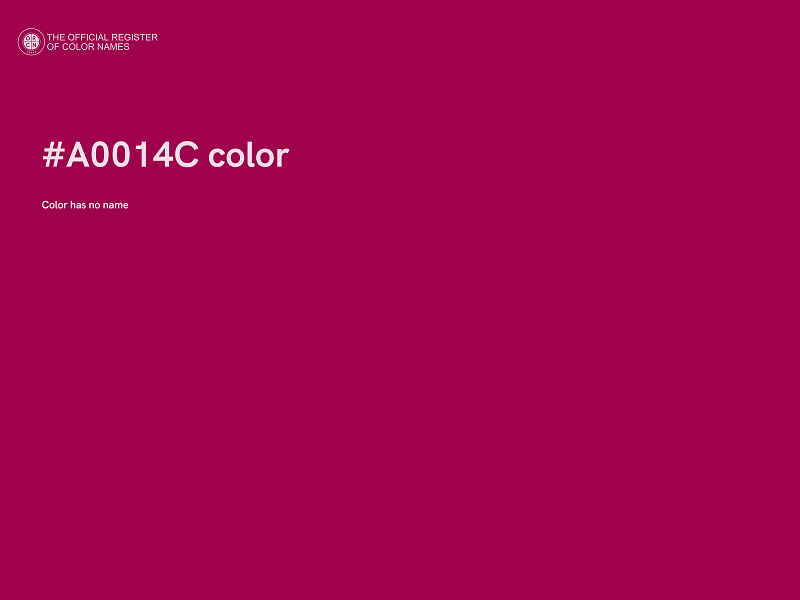 #A0014C color image
