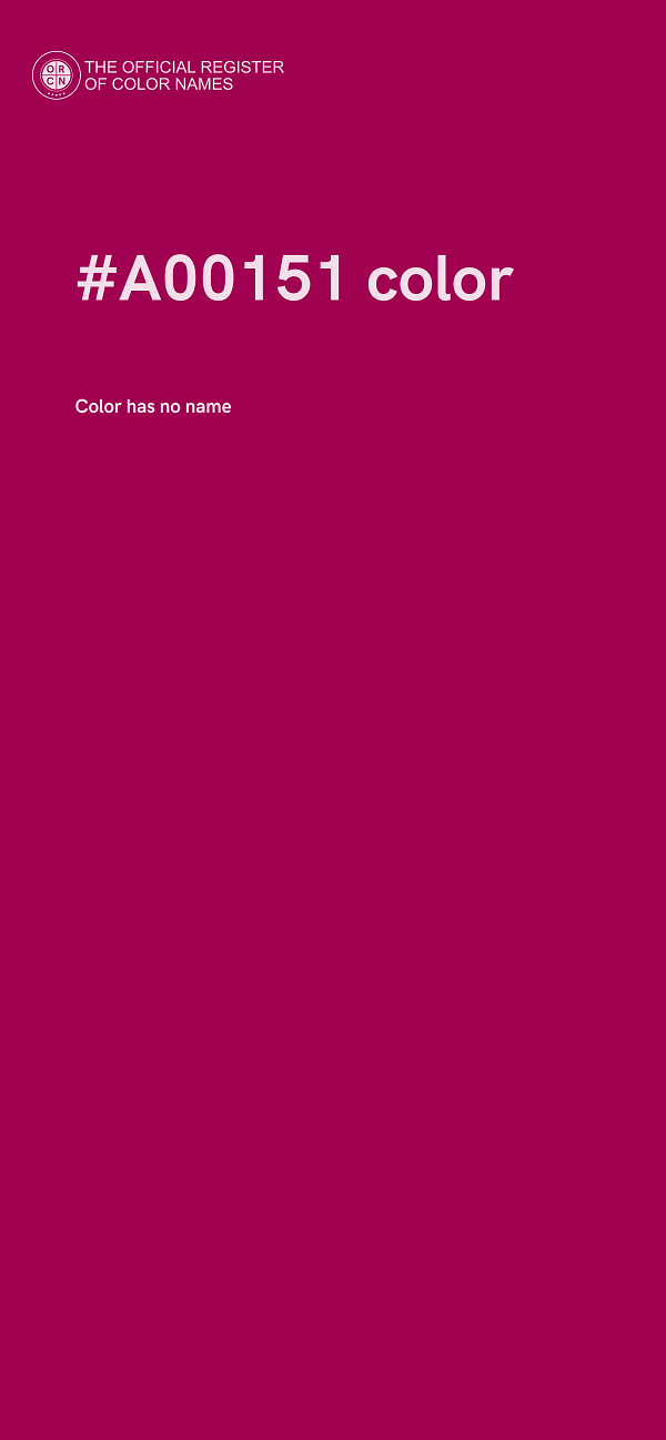 #A00151 color image