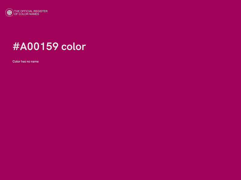 #A00159 color image
