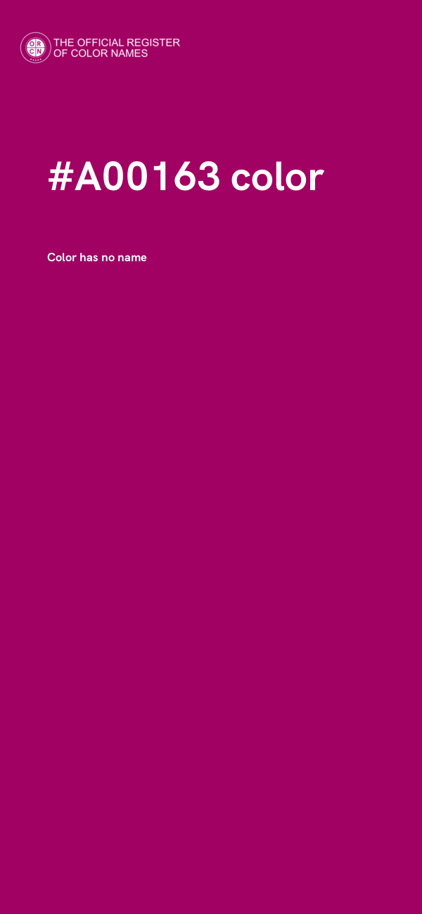 #A00163 color image