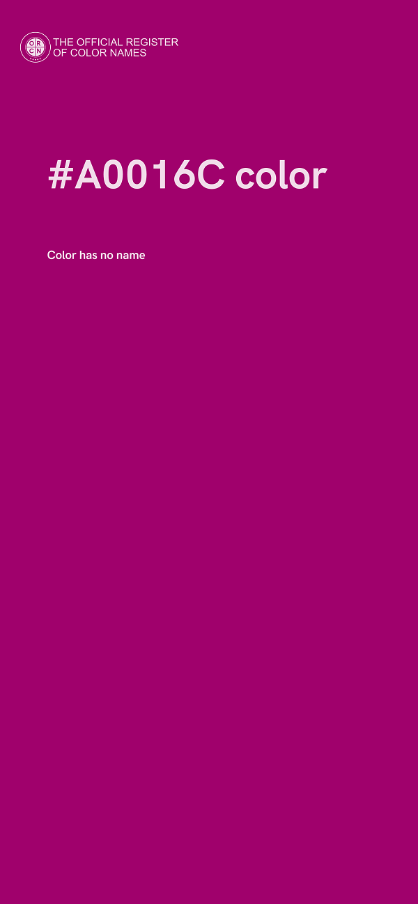 #A0016C color image
