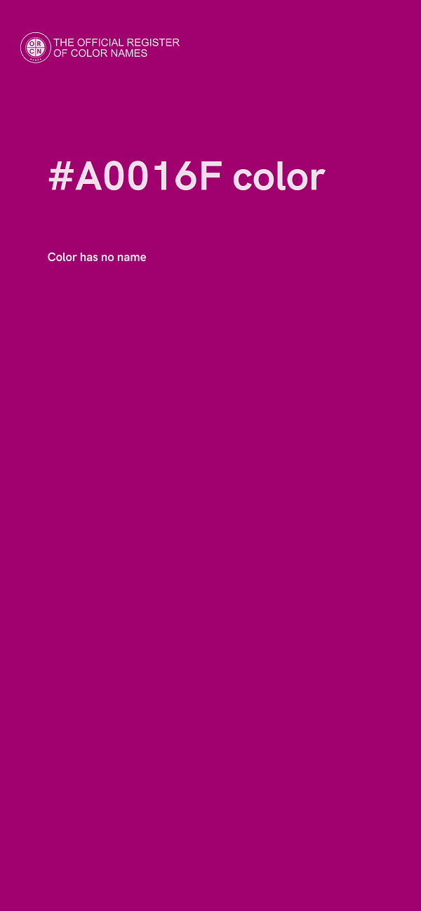 #A0016F color image