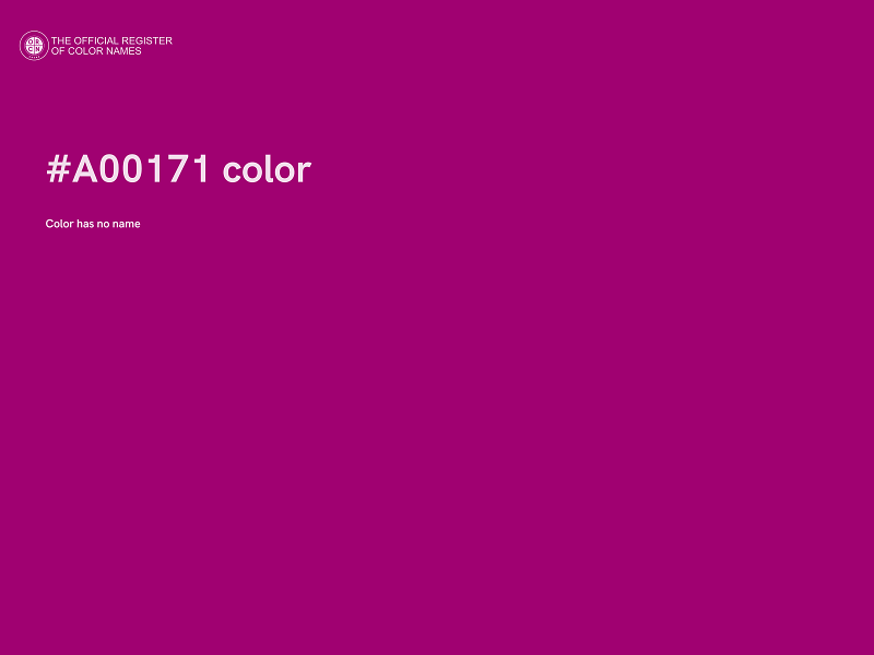 #A00171 color image