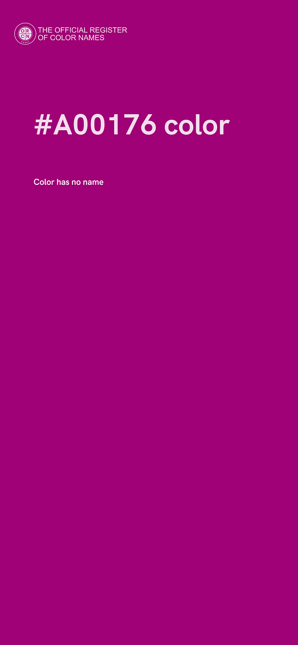 #A00176 color image