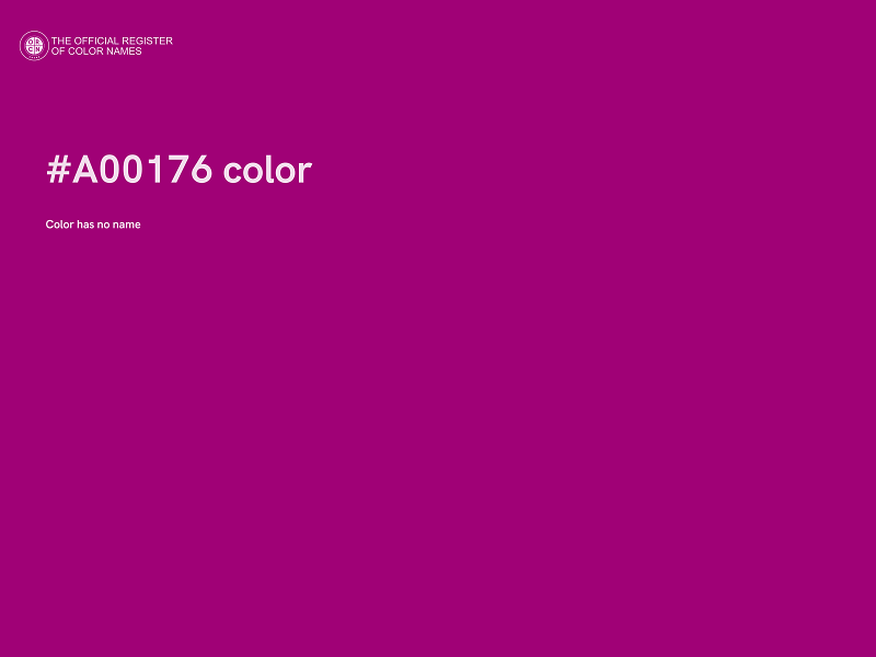 #A00176 color image