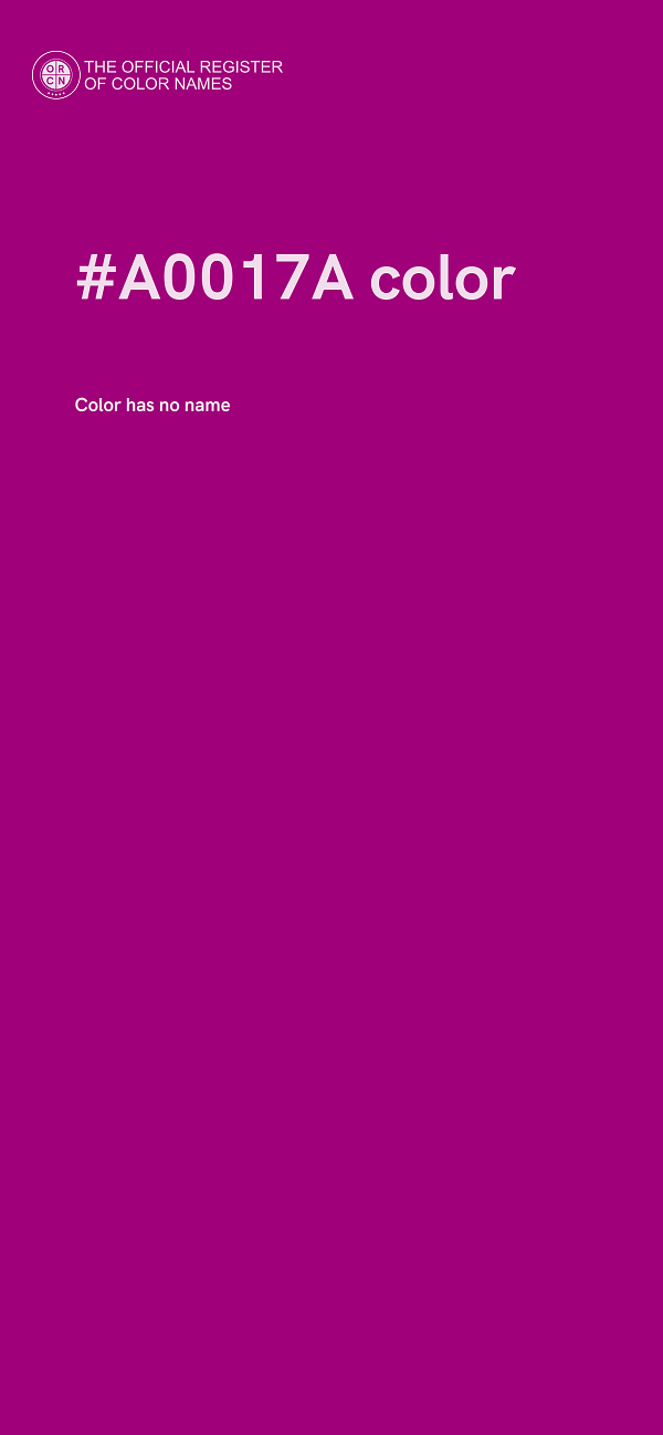 #A0017A color image