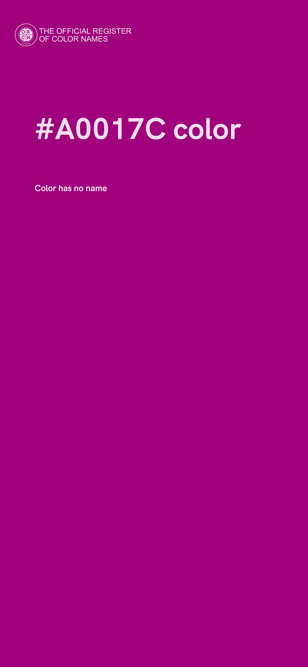 #A0017C color image