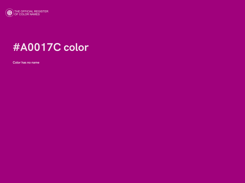 #A0017C color image