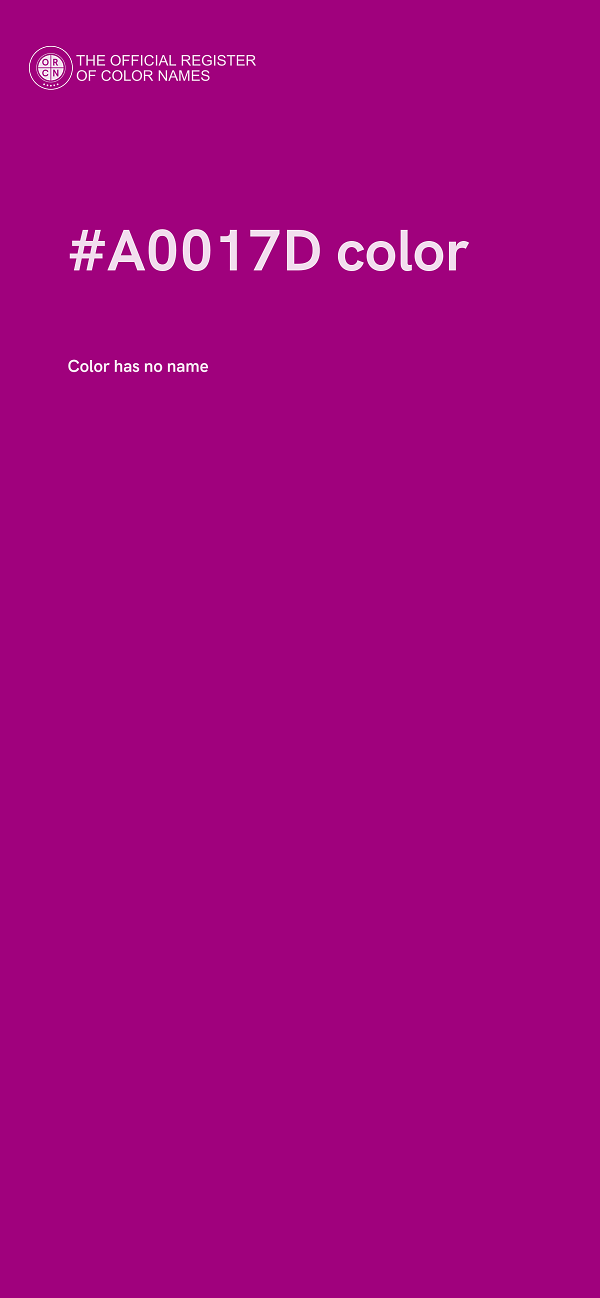 #A0017D color image