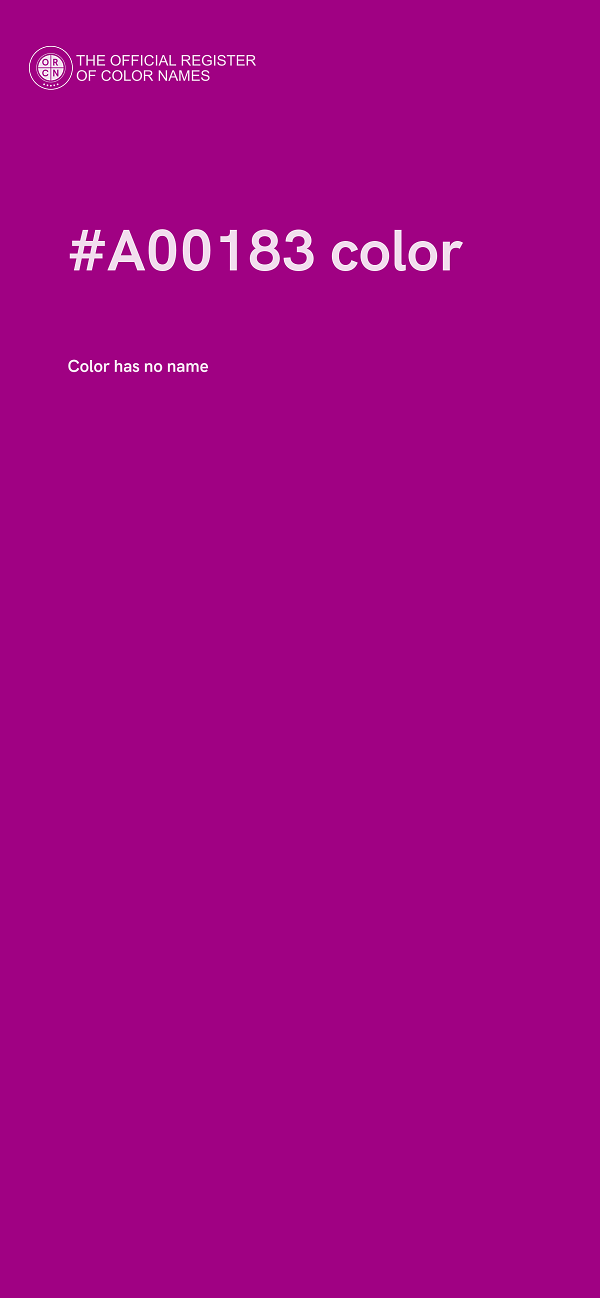 #A00183 color image