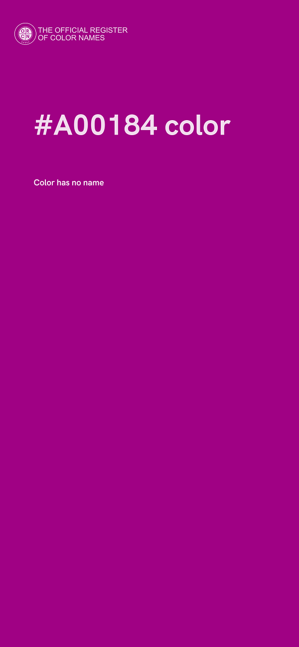 #A00184 color image