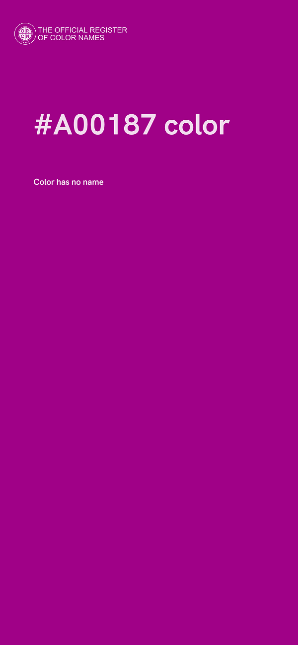 #A00187 color image
