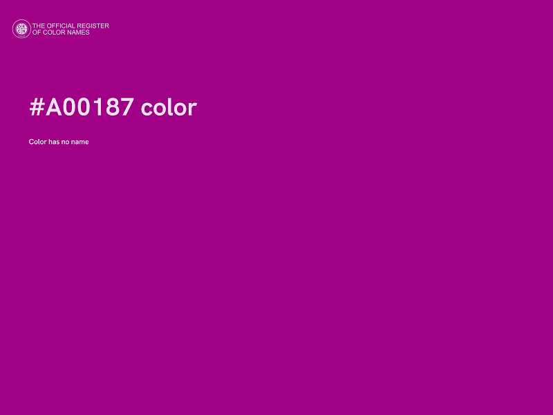 #A00187 color image