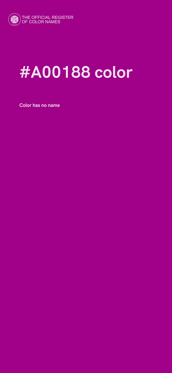 #A00188 color image