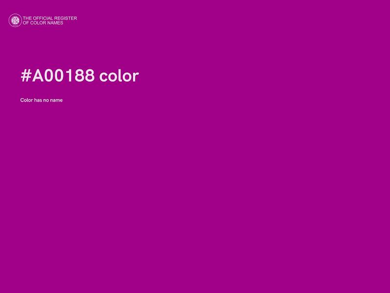 #A00188 color image