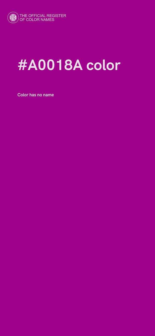#A0018A color image