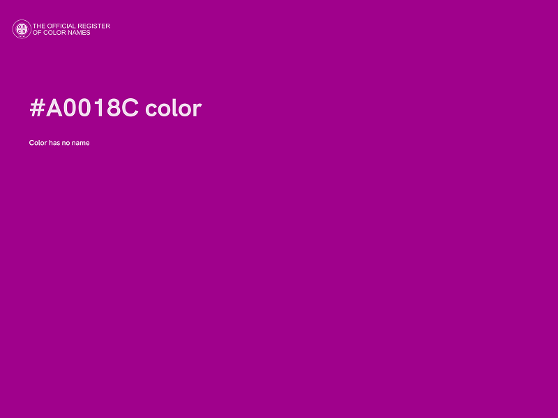 #A0018C color image