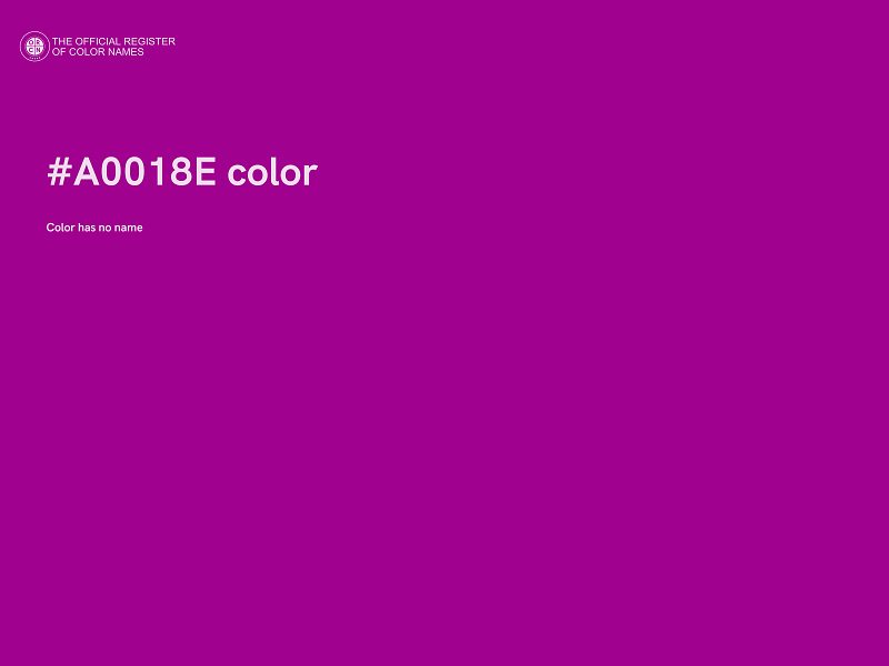 #A0018E color image