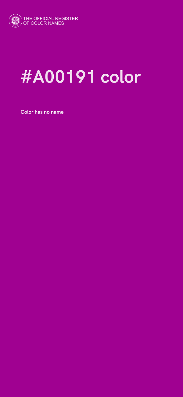 #A00191 color image
