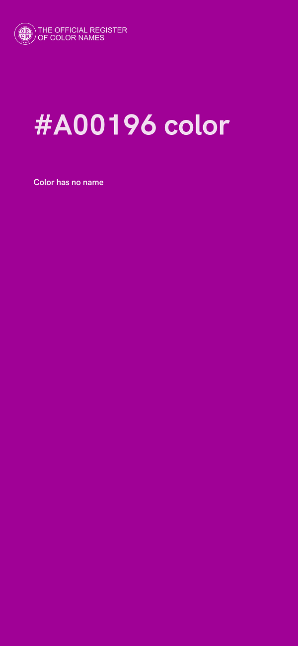 #A00196 color image