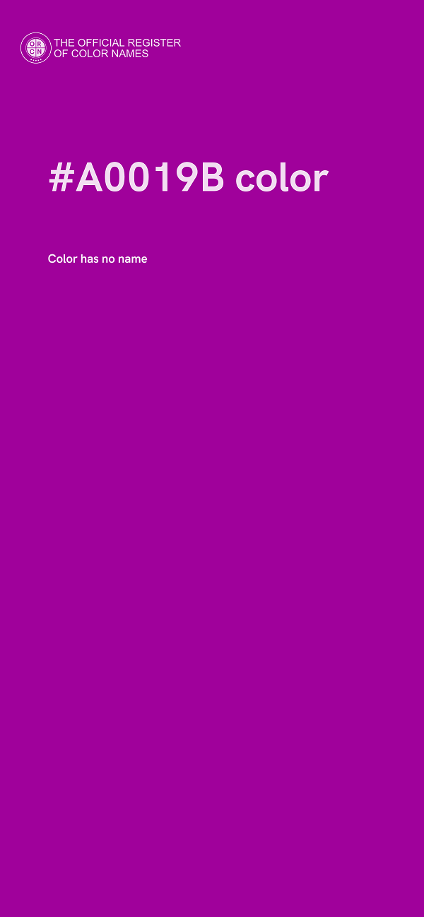#A0019B color image