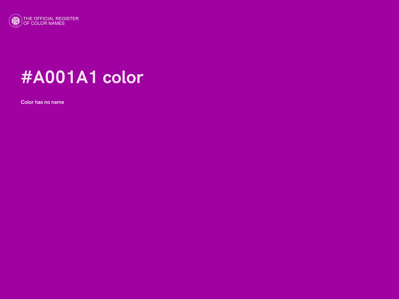 #A001A1 color image