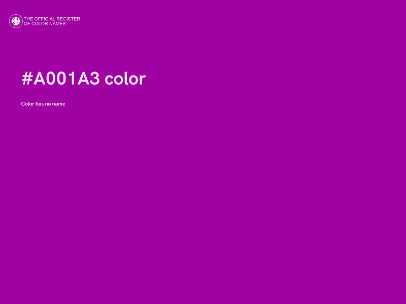 #A001A3 color image