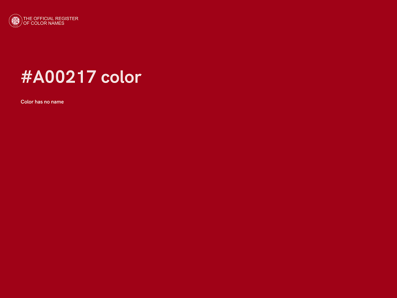 #A00217 color image