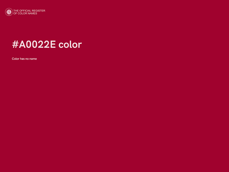 #A0022E color image