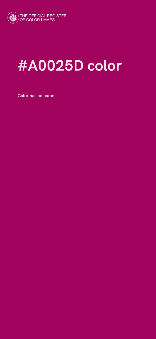 #A0025D color image