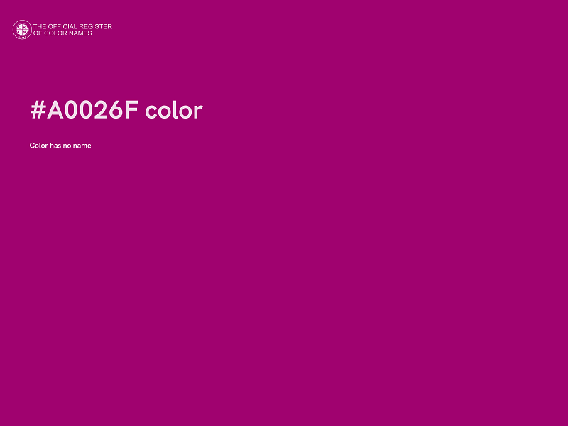 #A0026F color image