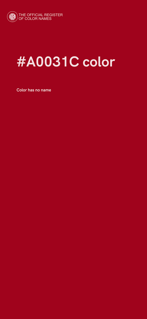 #A0031C color image
