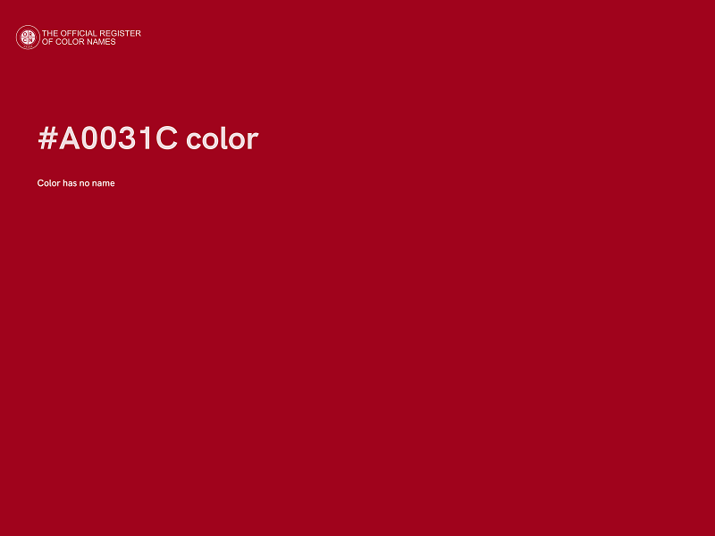 #A0031C color image