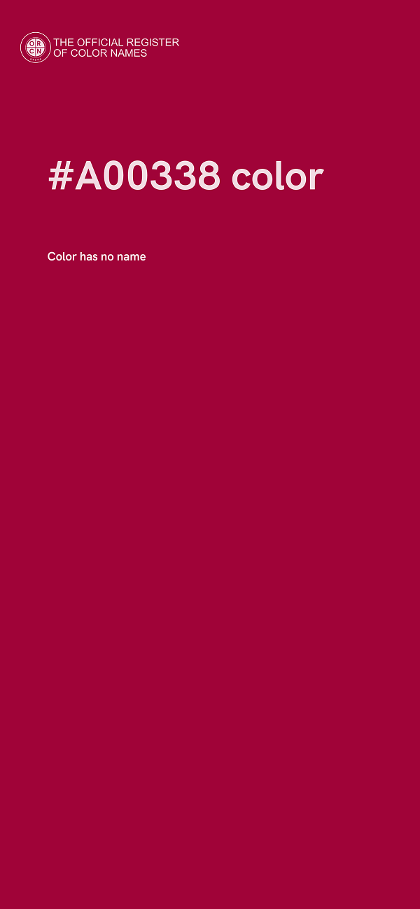 #A00338 color image
