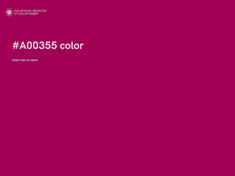 #A00355 color image