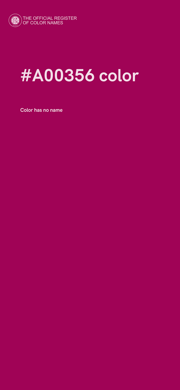 #A00356 color image
