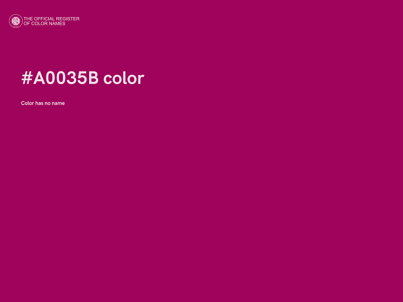 #A0035B color image