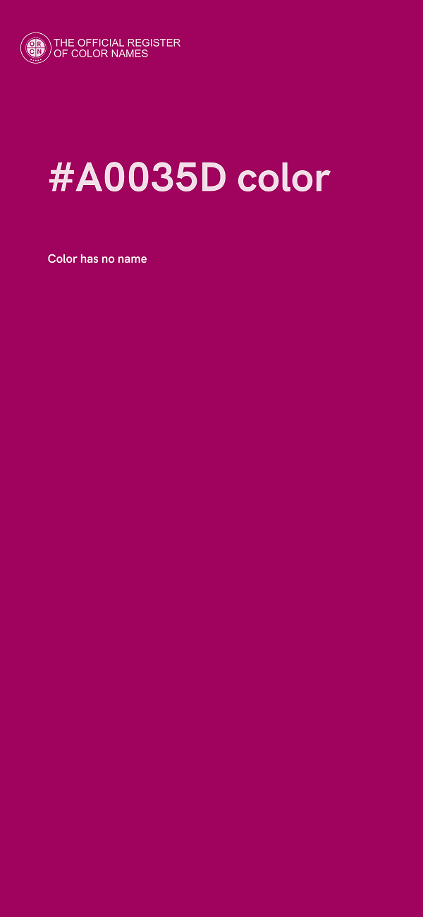 #A0035D color image