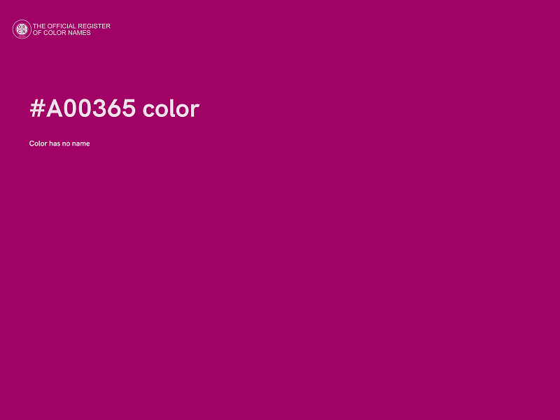 #A00365 color image