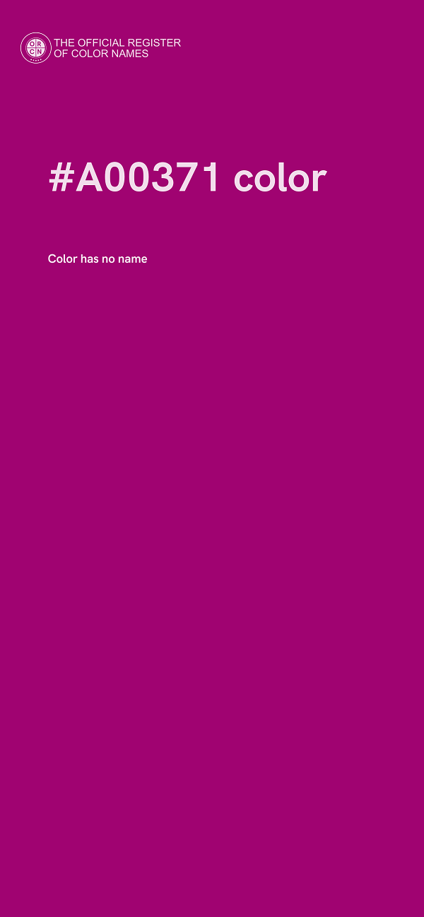 #A00371 color image