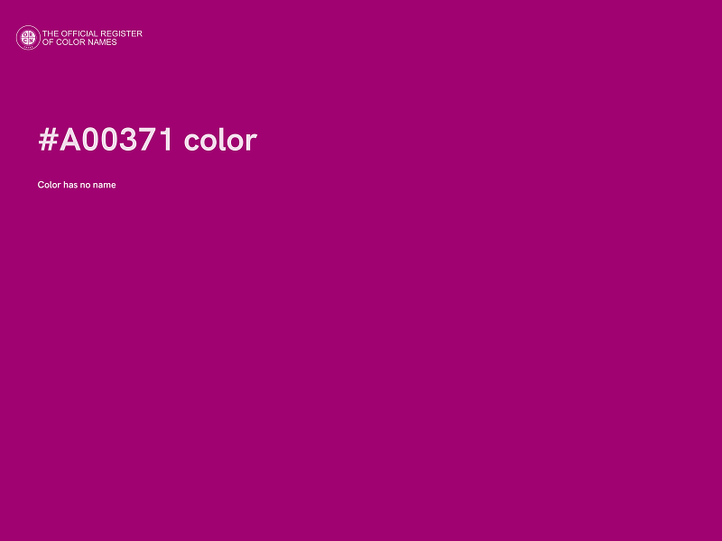 #A00371 color image