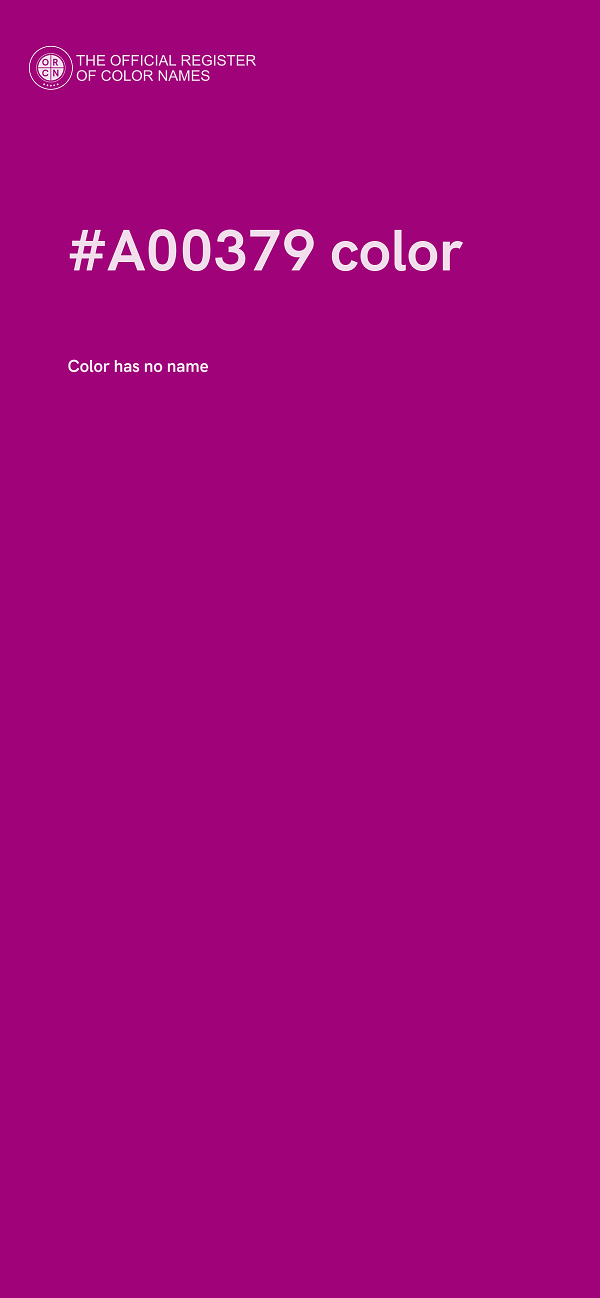 #A00379 color image