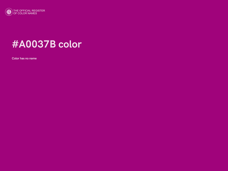 #A0037B color image