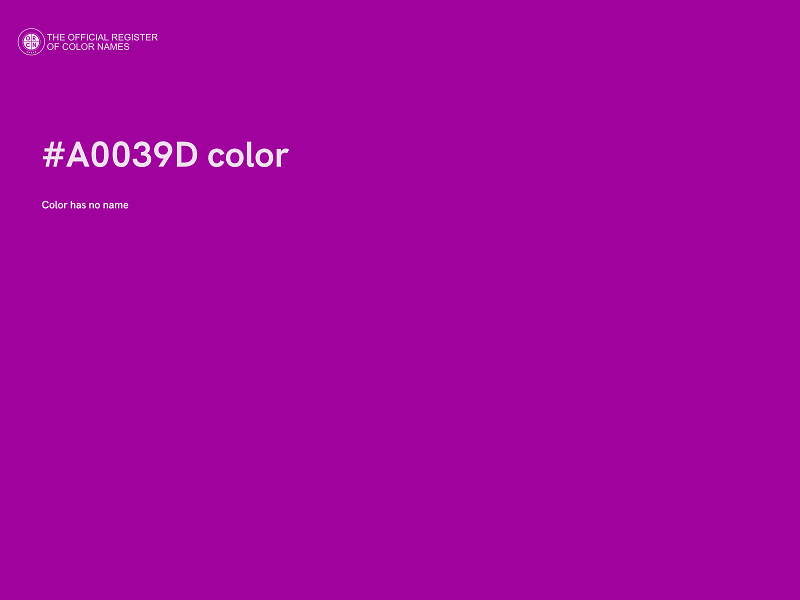 #A0039D color image