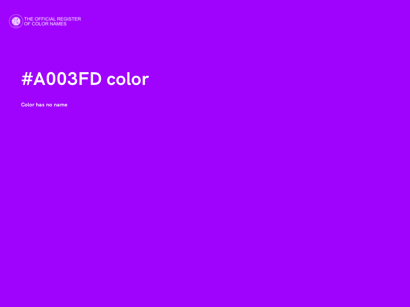 #A003FD color image