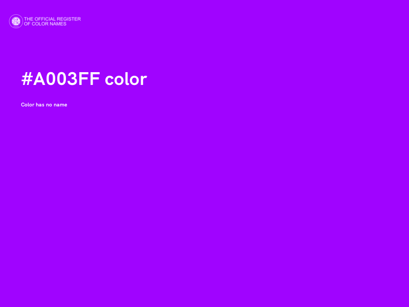 #A003FF color image