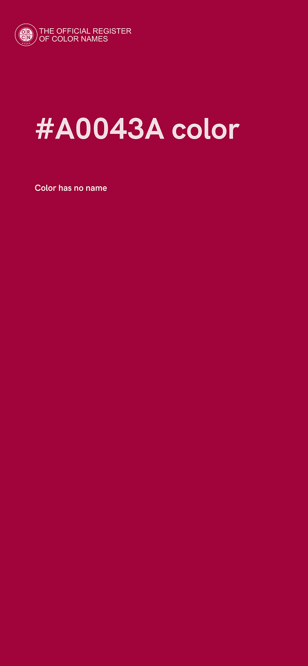 #A0043A color image