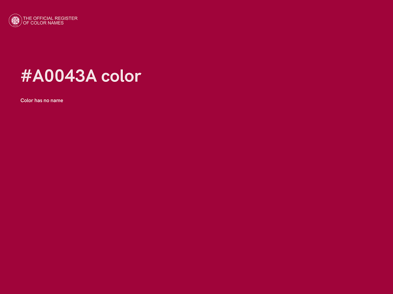 #A0043A color image